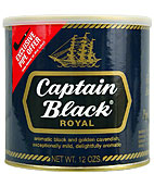 CAPTAIN BLACK ROYAL BLUE PIPE TOBACCO 12 OZ CAN 